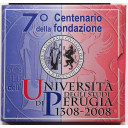 2008 10 Euro Perugia 7° Centenario Fondazione Università  Fondo Specchio Italia